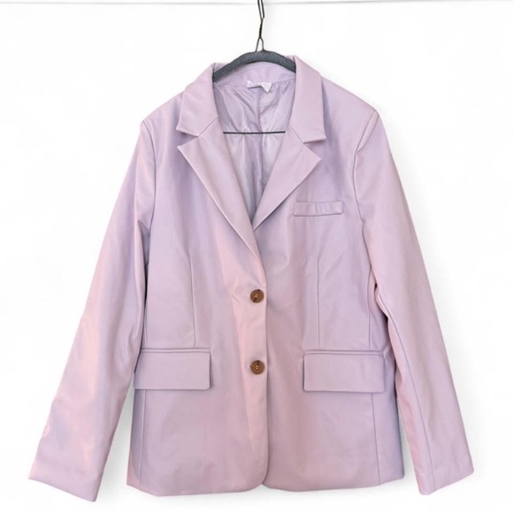 Lilac pleather bobbles and lace jacket - Picture 1 of 6